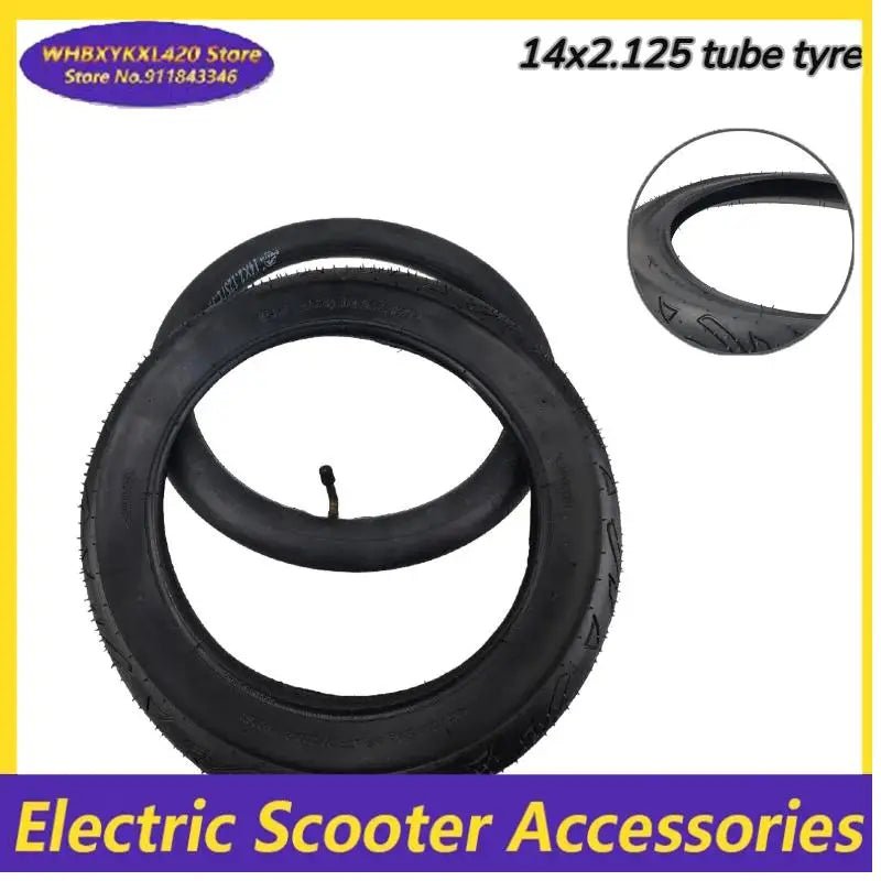 Reliable 14x2.125 Tubeless Tires for 14-Inch Scooters, Electric & Children’s Bikes
