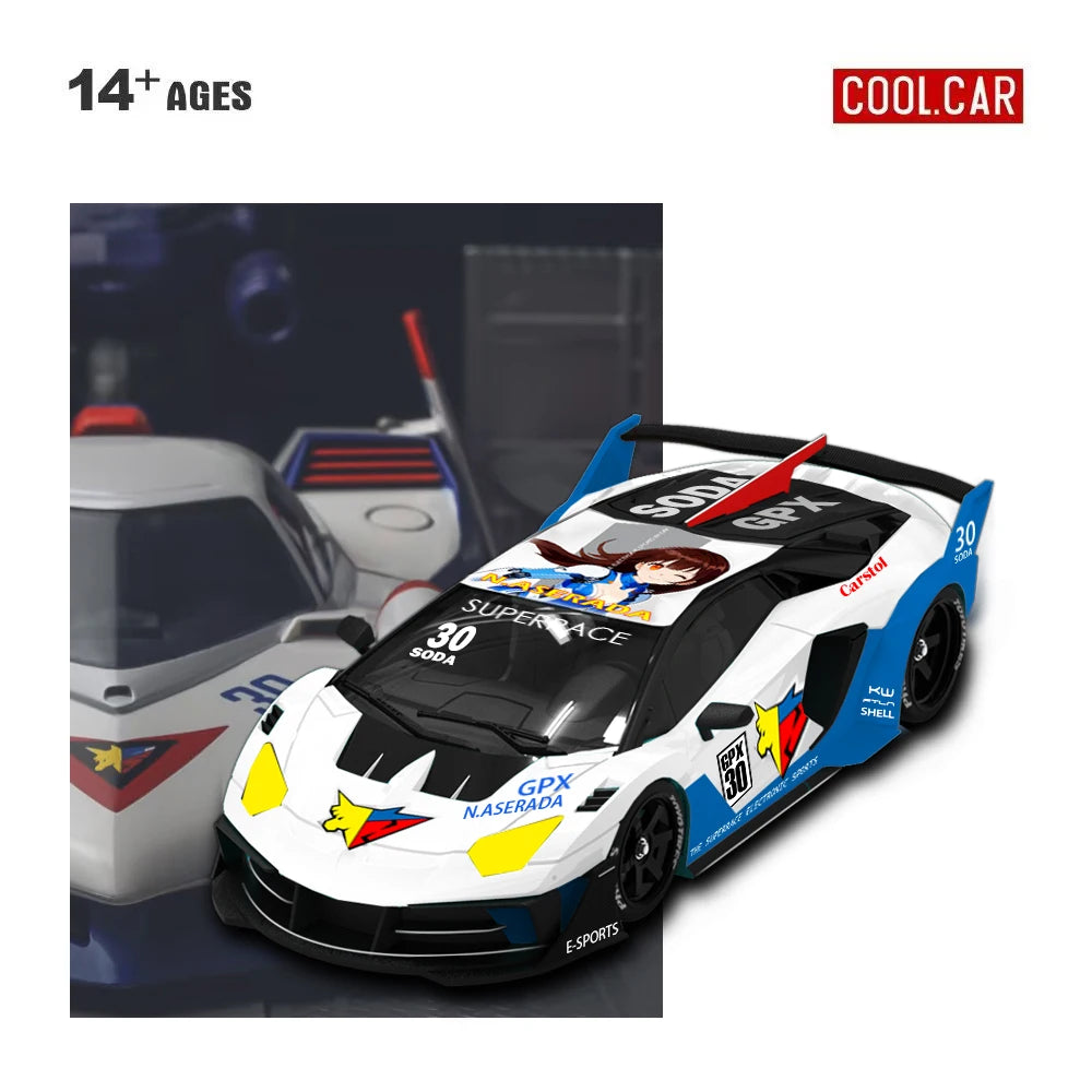 Cool Car 1:64 GTEVO Superrace Electronic Sports Painting Simulation Alloy Car Model for Collection&Display&Gift