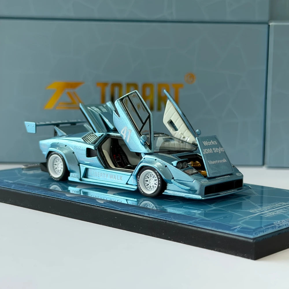 TOPART  1/64   Malaysia Exclusive LBWK Widebody Countach  Diecast Model Car