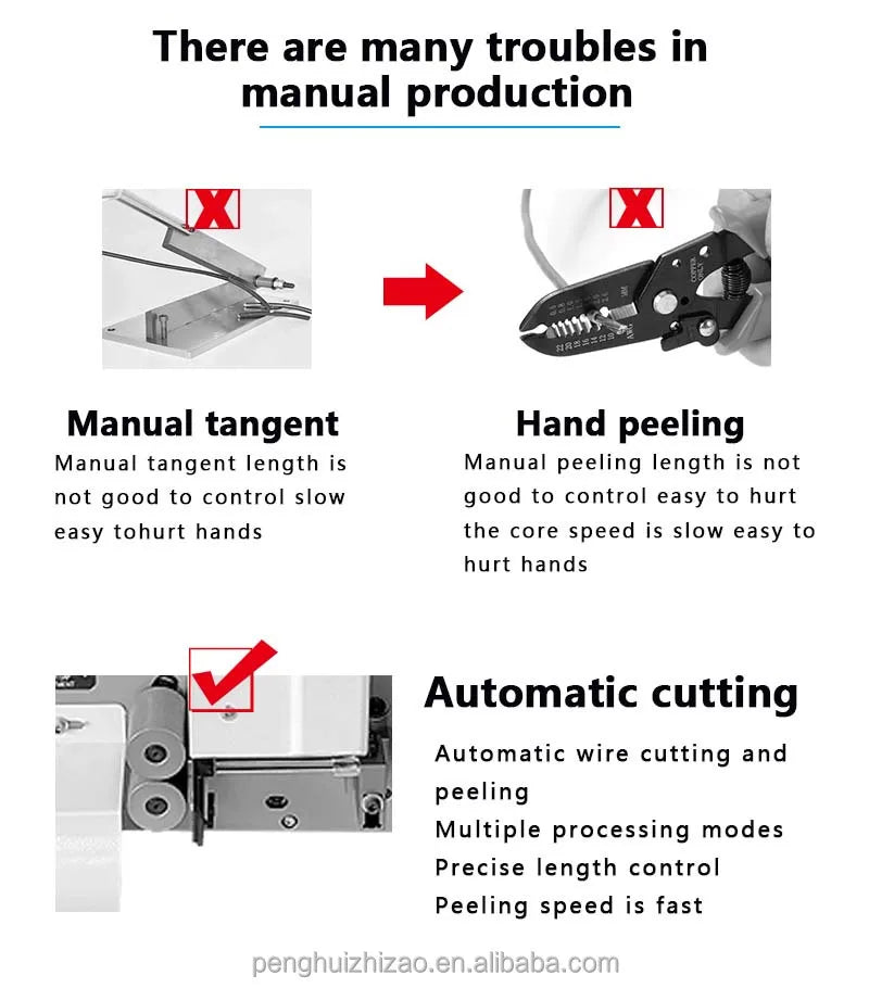 0.1-2.5SQMM Electric Two Wires Cutting Stripping Machine Fully Automatic Double Cable Wire Stripper and Cutter Machine