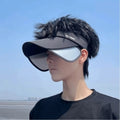 Fashion Breathable Sun Protection Hat Lightweight Solid Color Stretchable Brim Hat Adjustable Polyester Empty Top Sun Hat Sports