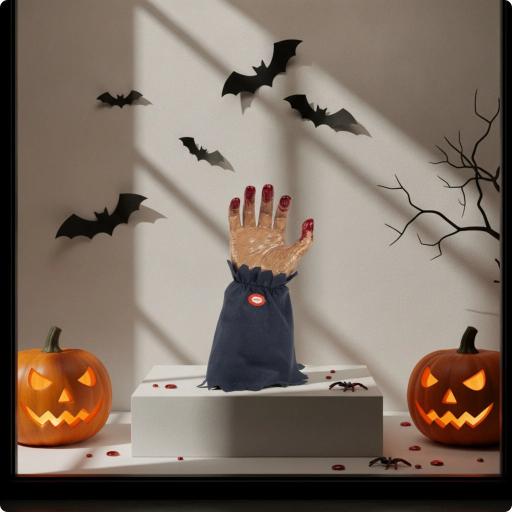 Ghost Hand Decoration Spooky Animated Hand with Cloth Base Animatronic Prop Scary Sturdy for Tabletop Displays