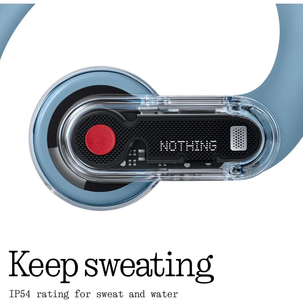 Lightweight Adjustable Earhook Headphones: Multi-Connection Bluetooth, AI Call Clarity, Water-Resistant, Fast Charge