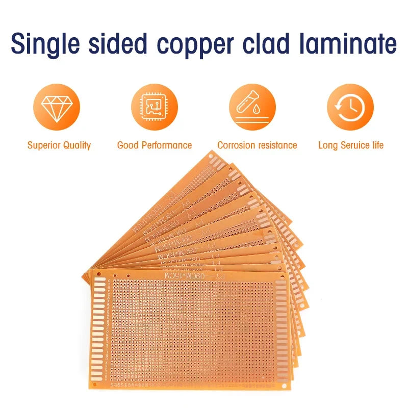 5/10pcs 5x7cm 7x9cm 9x15cm Universal PCB Board Yellow Single Sided PCB Printed Circuit Board for Arduino