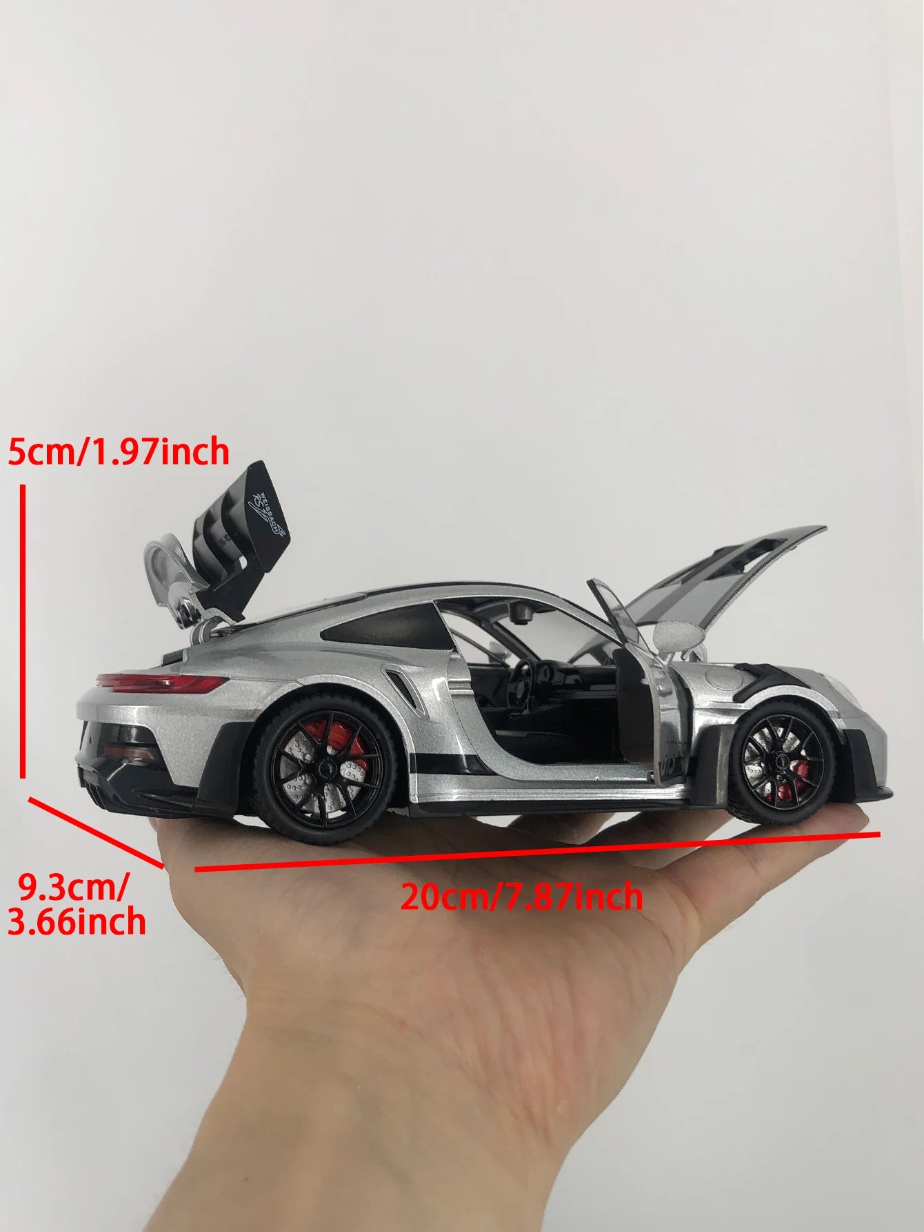 1:24 Simulation Zinc Alloy GT3 RS Model Car, Static Ornament, Metal Collectible Gift Car