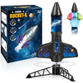 Rocket Launcher for -200 Feet of Flight Altitude, Auto Electric Rocket Toys with Safe Parachute, Outdoor Summer Yard Toys Easte