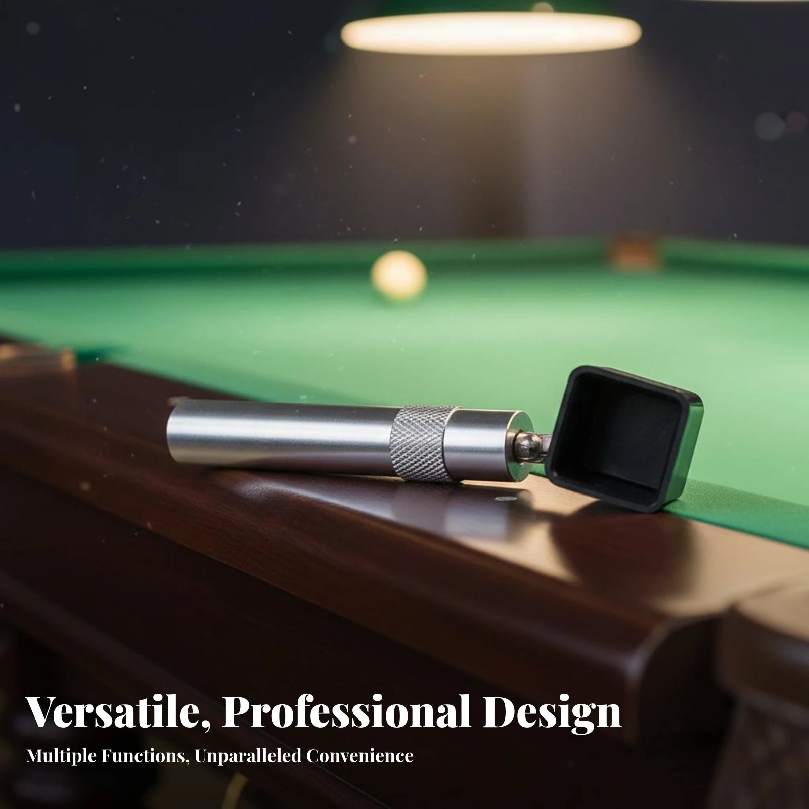 Billiard Cue Tip Scuffer Aerator with Chalk Holder 3-in-1 Multifunctional Repair Tool for Pool Stick Maintenance