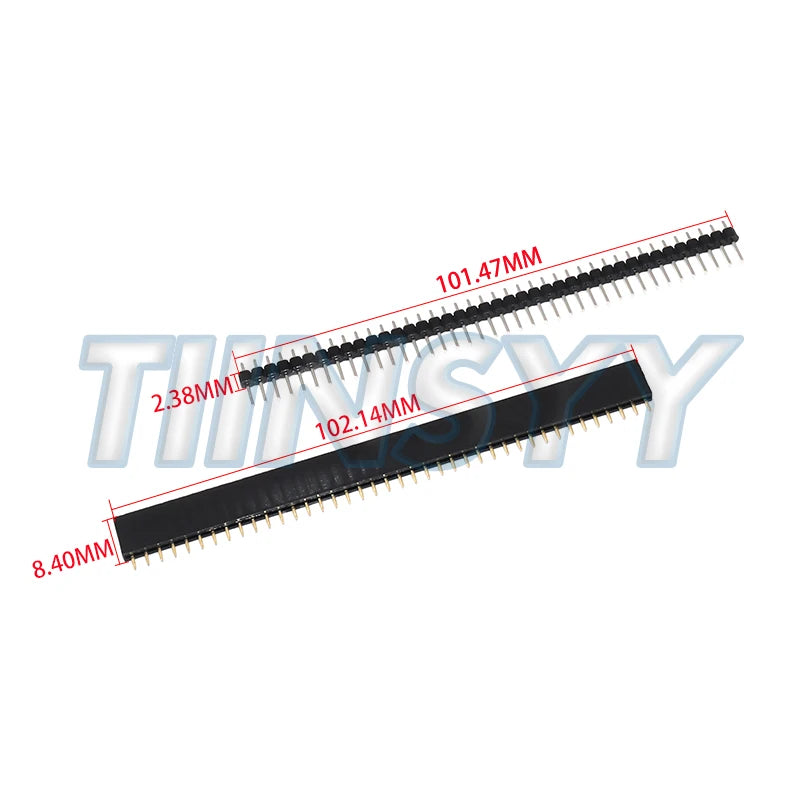 20 Pcs 10 Pairs 40 Pin 1x40 Single Row Male And Female 2.54 Breakable Pin Header PCB JST Connector Strip For Arduino DIY Kit