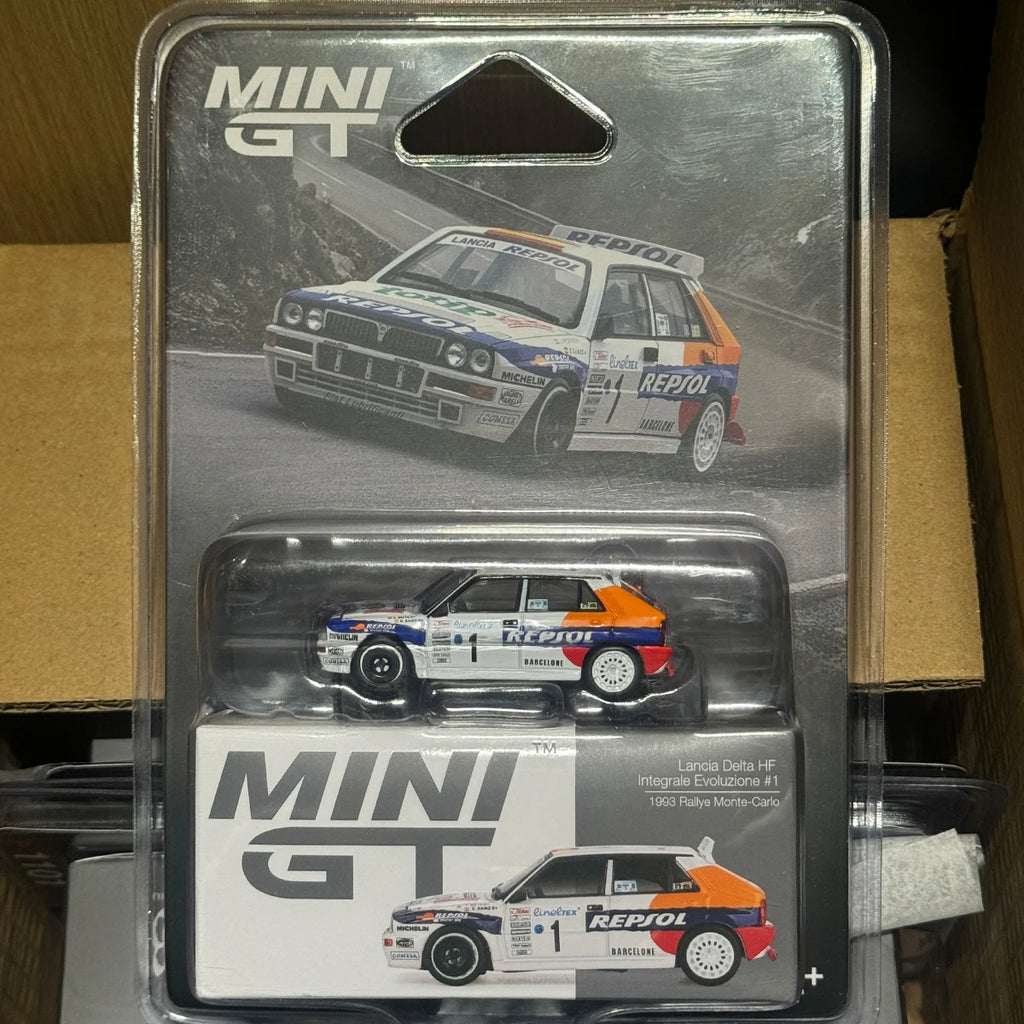 MINIGT 1131 1:64 Lancia Delta HF Integrale Evoluzione #1 1993 Rallye Monte Carlo Diecast Car Model Collection Toys