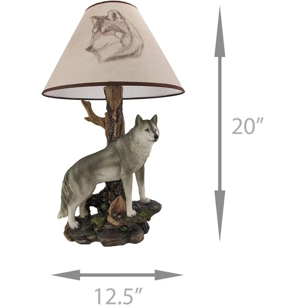 Gray Wooden Twilight-Inspired Table Lamp