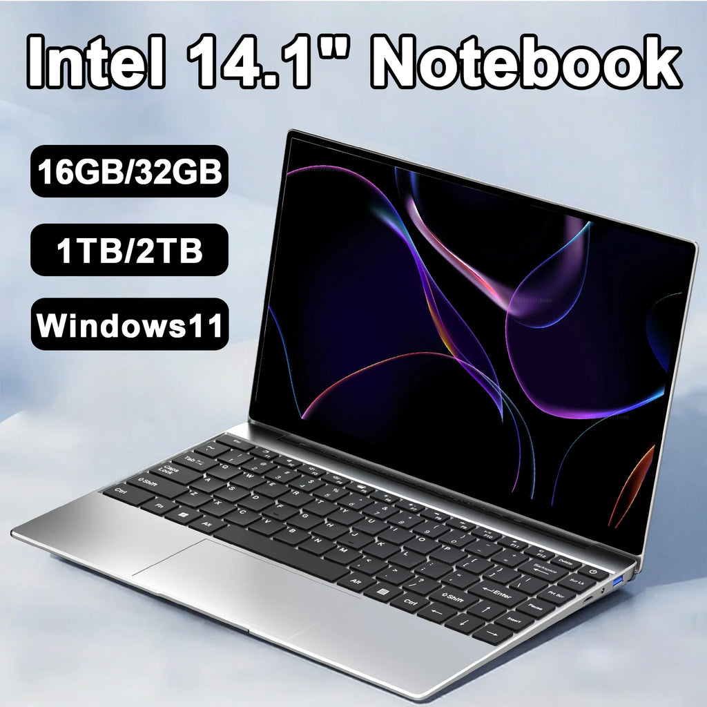 Dapper 2026 Compact 14.1 Inch Gaming PC Intel 4405U Chicthin 16GB RAM 2TB SSD 1920*1080 Windows 11 Pro Lucrative Durable Study