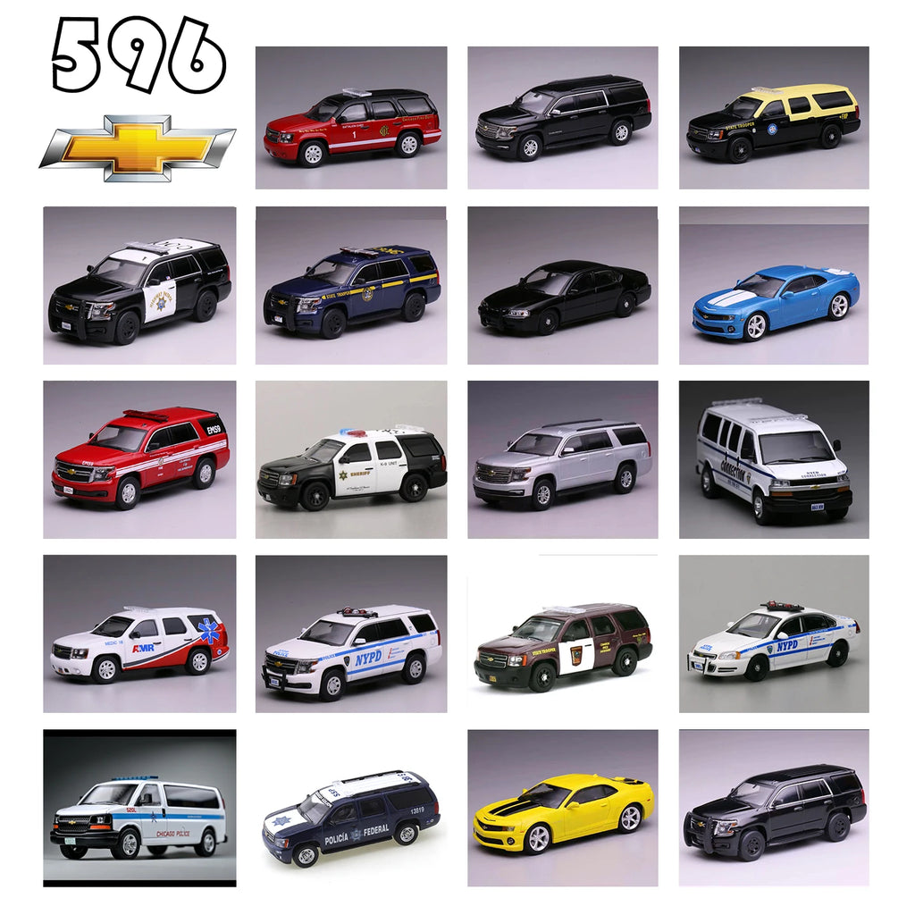 596 1/64 Chevrolet Sabon Federal Police Car of The Mexican Federation Car Alloy Motor Vehicle Diecast Metal Model Kids Toys Boys