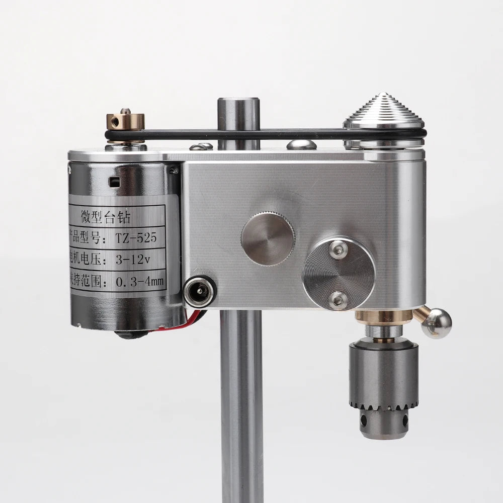 Mini Table Drill Micro Bench Drill 0.3-4mm Precision Watch Repair Tool 3.175mm Chuck Industrial-Grade Aluminum Alloy Body