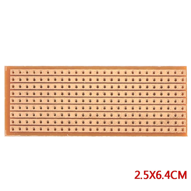 5/10PCS 2.5x6.4CM Single Side PCB Board DIY Universal Experiment Matrix Circuit Board Single Row Continuous Hole 25x64MM