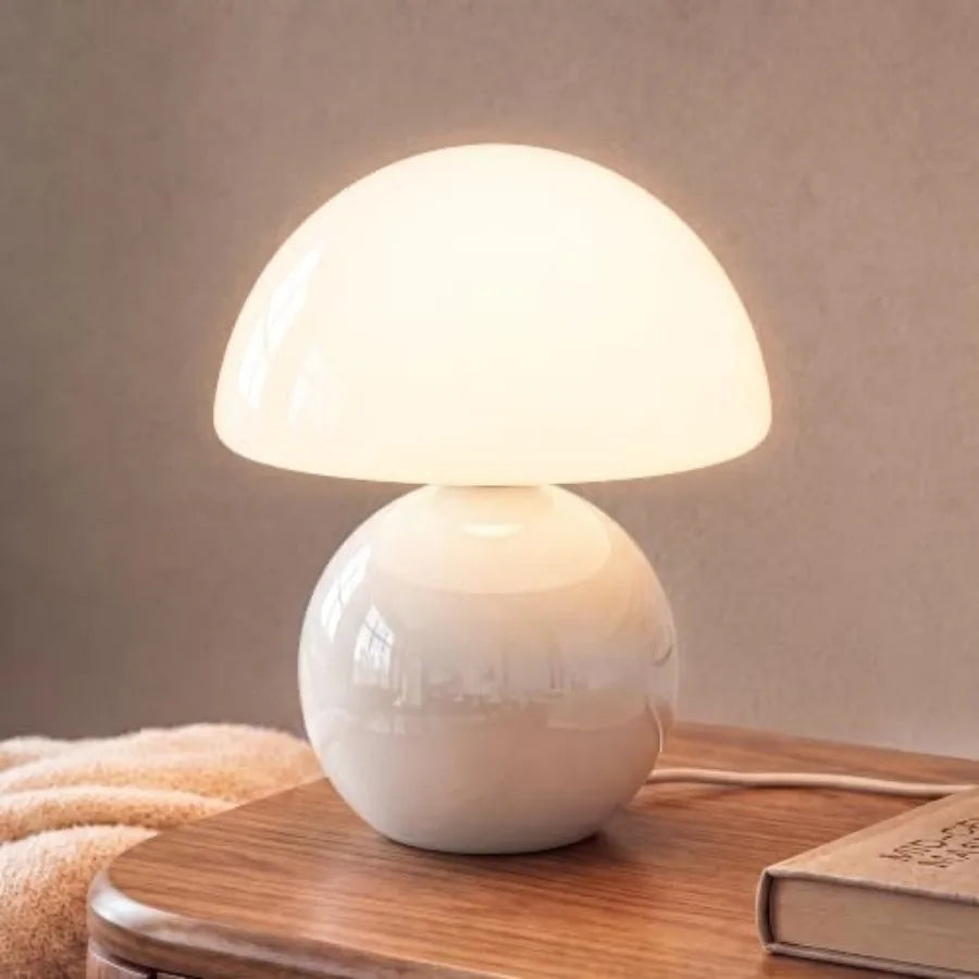 Mushroom Lamp Table Lamp for Bedroom, Desk Bedside Small Lamps for Living Room Night Stands, Mushroom Decor Cute Mini Modern Mi