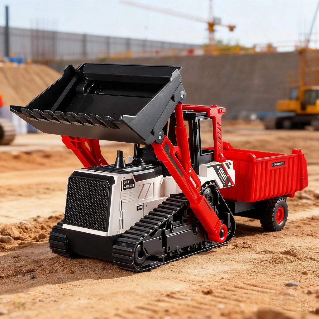 Engineering Vehicle Model Double Head Excavator Bulldozer Children Educational Diecast Construction Vehicle Toy Kids Boy Gift