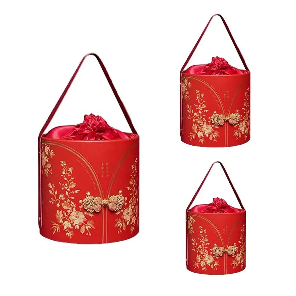 Frog Botton Flower Bucket Bag Large Capacity Festive Sugar Bag Ins Wedding Candy Bag Storage Bag Korean Style