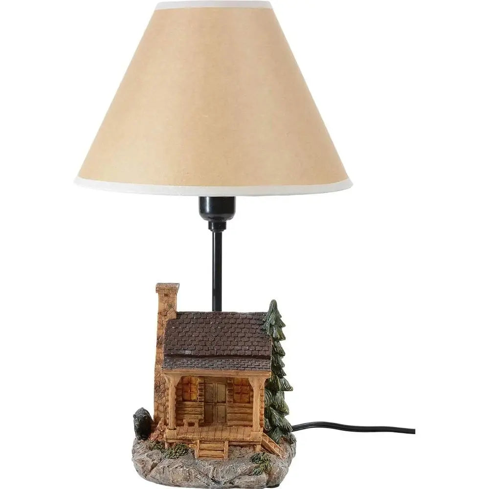 Rustic Vintage Cabin Lamp - Ideal for Living Room, Nightstand, Desk, 16.25 x 10