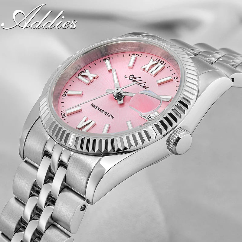 Addies High Quality Luxury Watch for Women Sapphire Glass 316L Stainless Steel BGW9 Luminous 50m Waterproof Ladies Quartz Watch