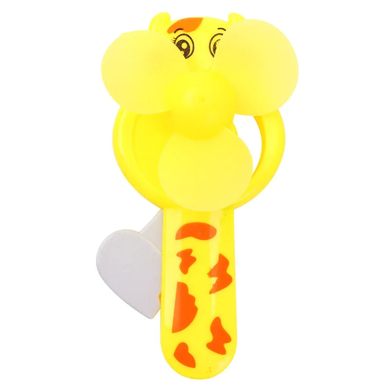 Summer Cool Creative Cartoon Hand Press Fan Mini Portable Children's Small Fan Press Handheld Manual Fan