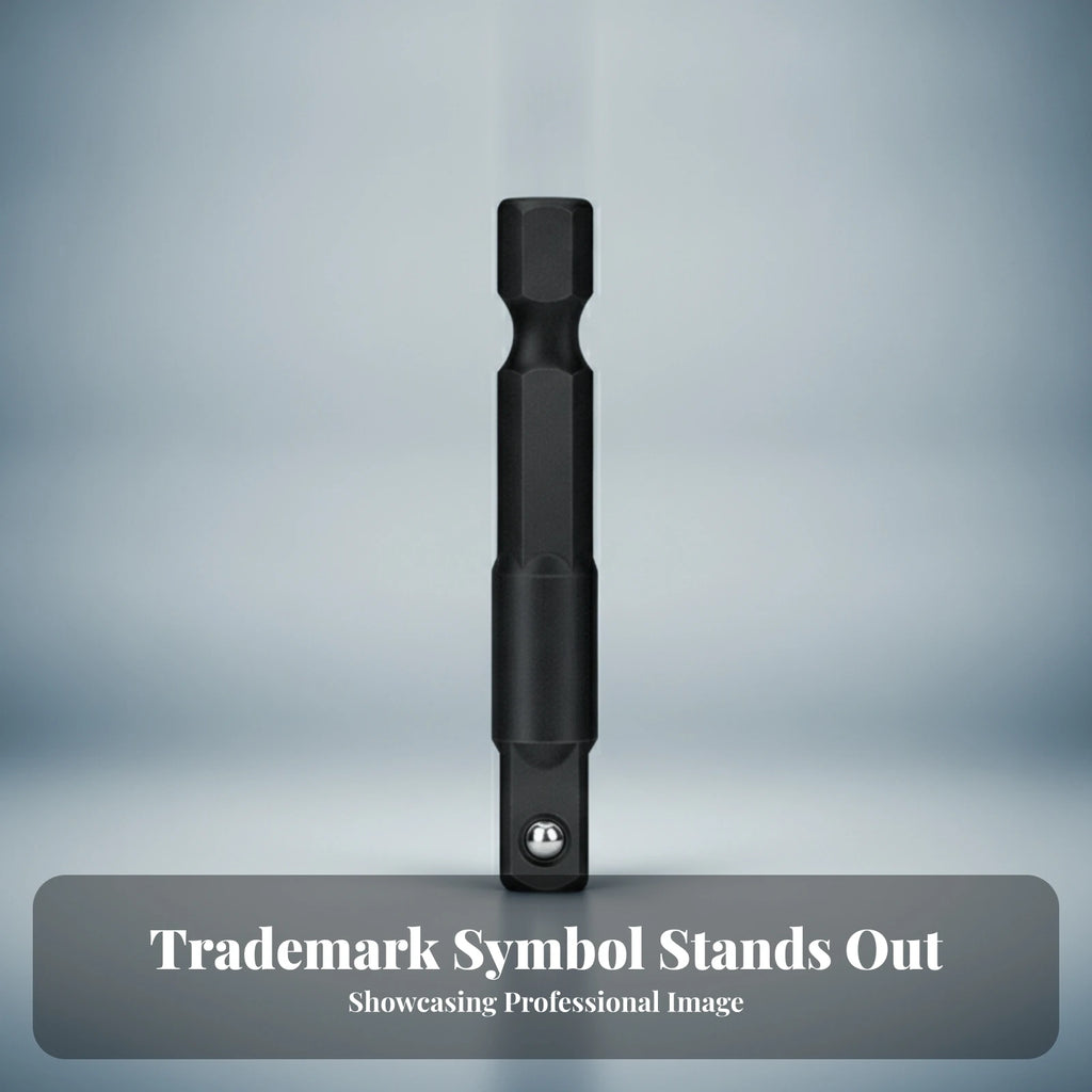 Cylindrical Hex to Square Drive Adapter Tool Accessory Darkened 6.35 Mm Hex Driver Adapter Forged-Looking for Impact Wrenches