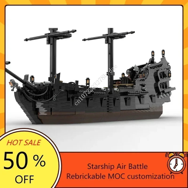 2478MOC Pirate Ship Model DIY Assembly Toy Customized Sailing Ship Technology Creative Puzzle Adults Holiday Birthday Gift