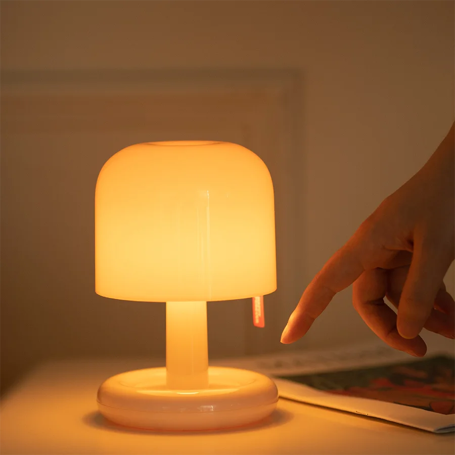 Sunset Lamp Mini Touch Night Light USB C Rechargeable Dimmable Warm Desk Lamp Portable Ambience Mood Light for Bedroom