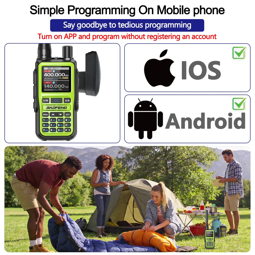 Baofeng Bluetooth Wireless Programmer Phone APP Programming for Baofeng Walkie Talkie UV-5RH UV-5R Mini BF-888S UV-32