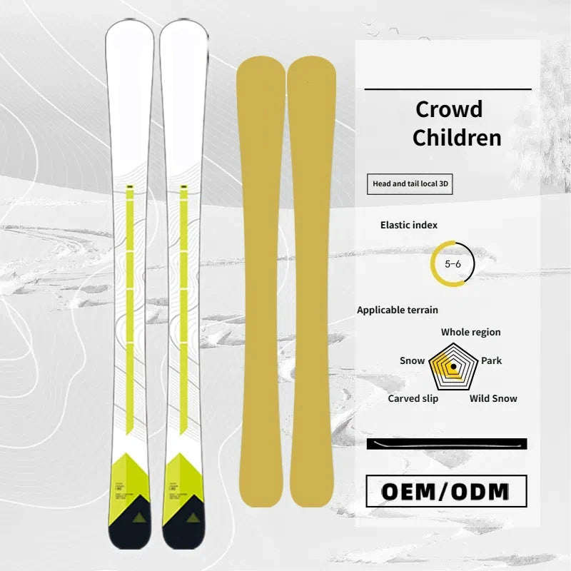 High Quality Youth Snowboard Double Board Fixator Snow Shoe Cane Set Customized 120cm Children's Ski Slope Snowboard Set