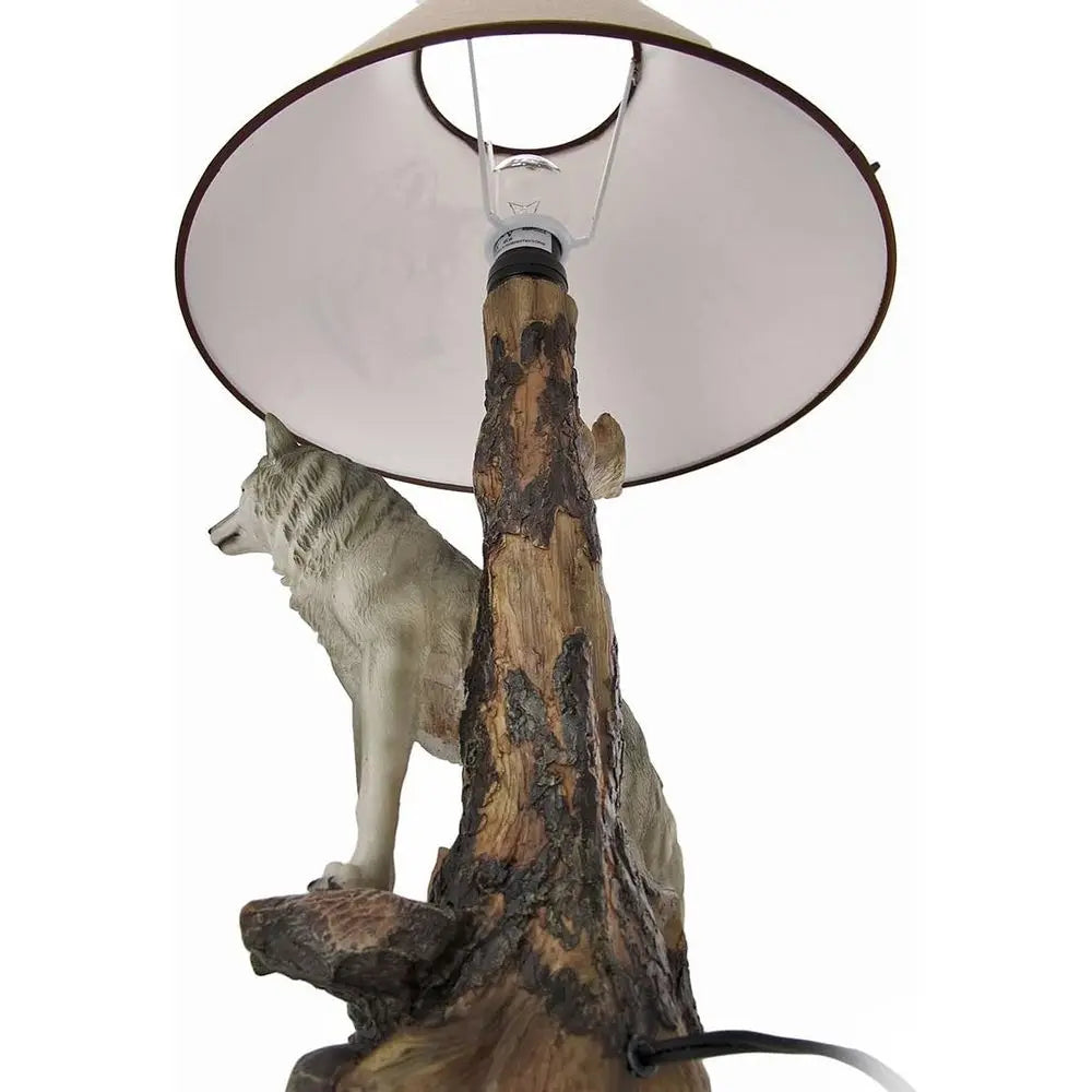 Gray Wooden Twilight-Inspired Table Lamp