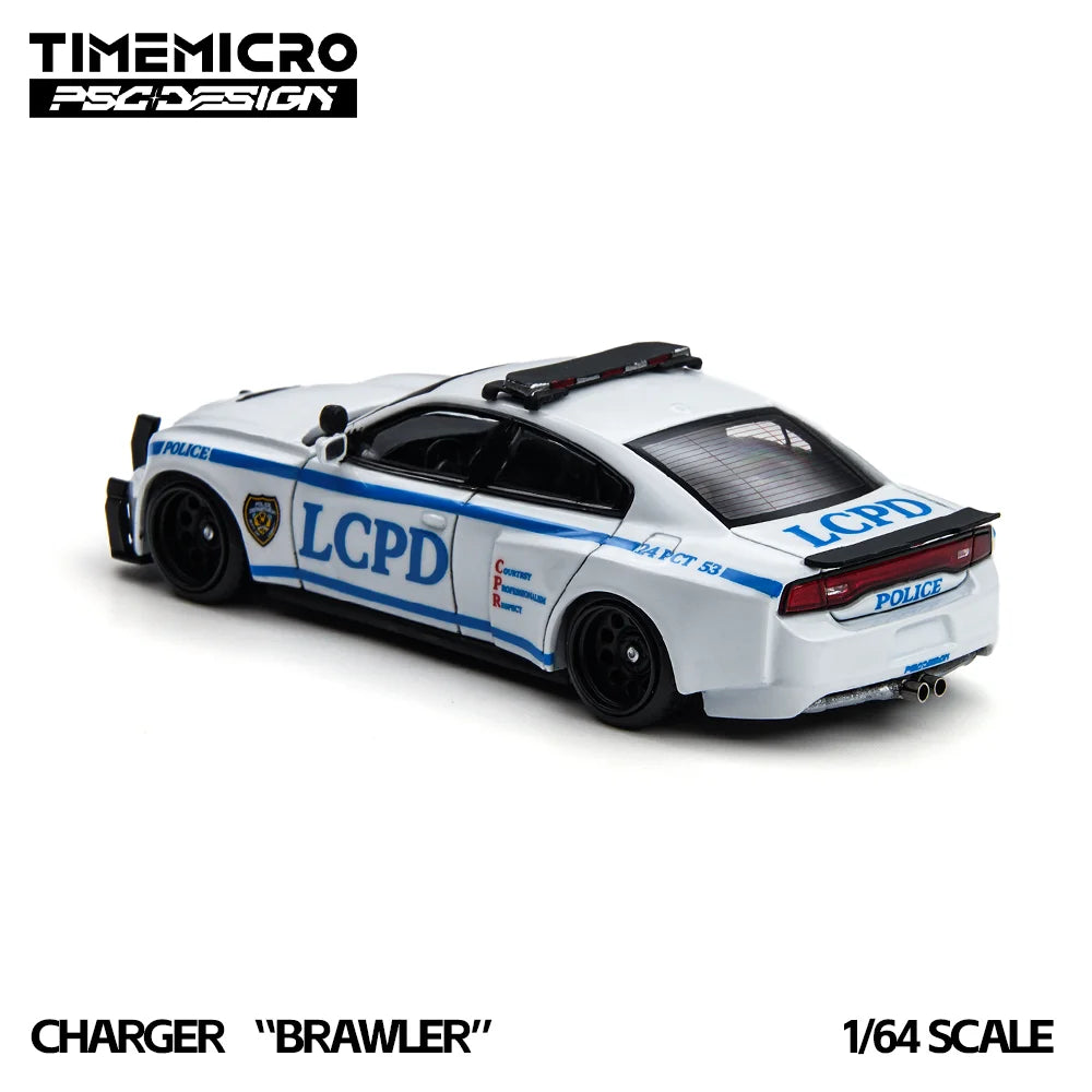 Pre-sale*TimeMicro1:64 Stallion Brawler Diecast Mini Police Car Model Hobby Display Collectible Toy