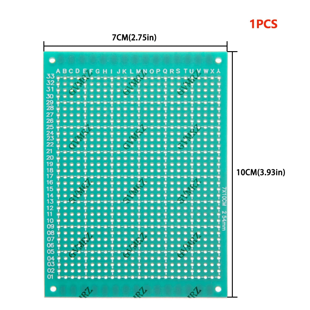 Single Sided Green PCB Prototype Board Universal Through Hole Perfboard for DIY Electronic Projects