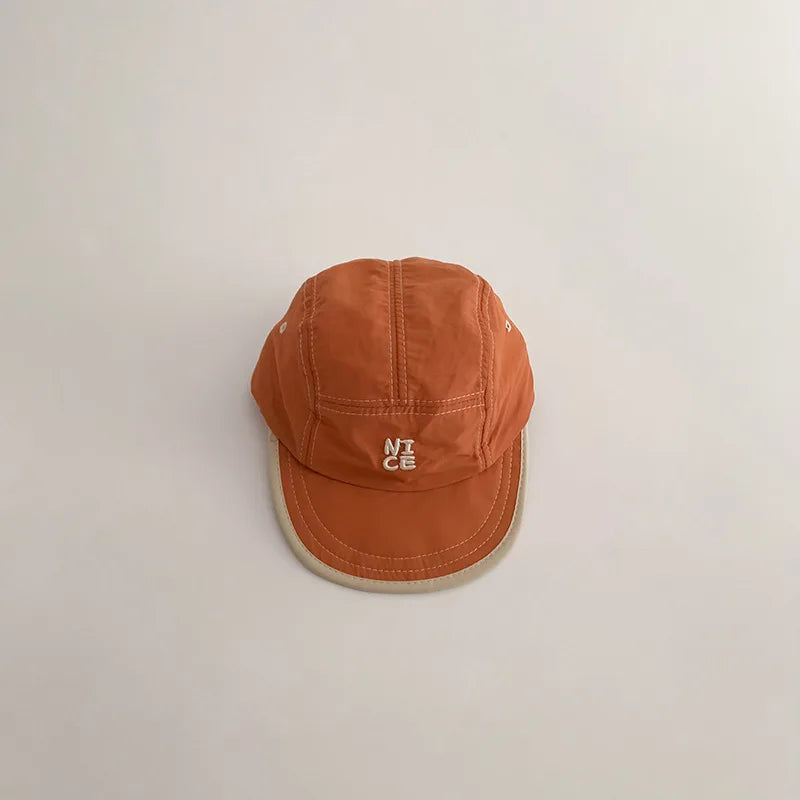 Summer Quick Dry Hat for Baby Letter Embroidery Baseball Cap Kids Boy Girl Adjustable Sunscreen Thin Sport Hats