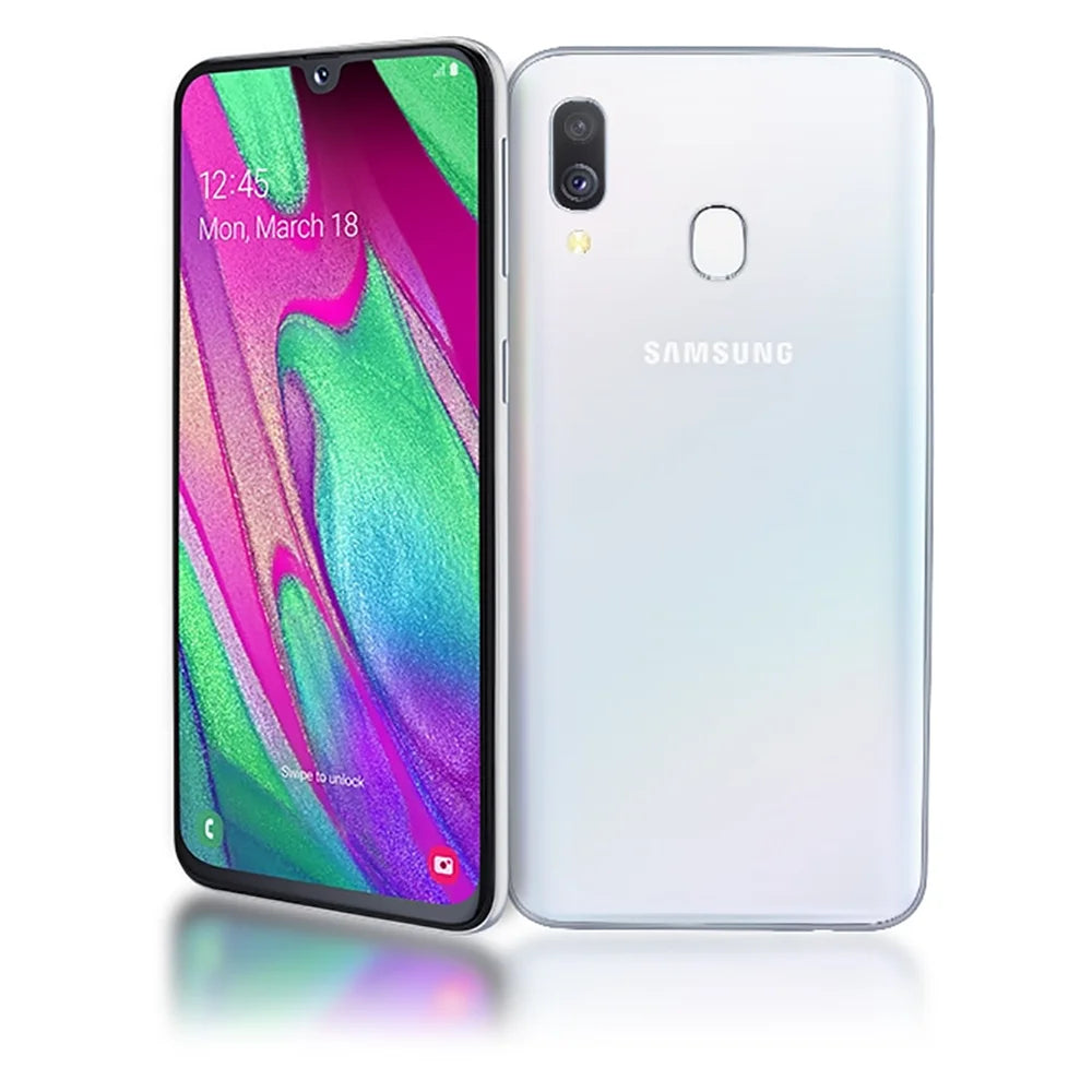 Refurbished Samsung Galaxy A40 Smart Android Phone Global Edition 2SIM 5.9-inch AMOLED 25MP Samsung Smartphone 3100mAh 15WUnlock