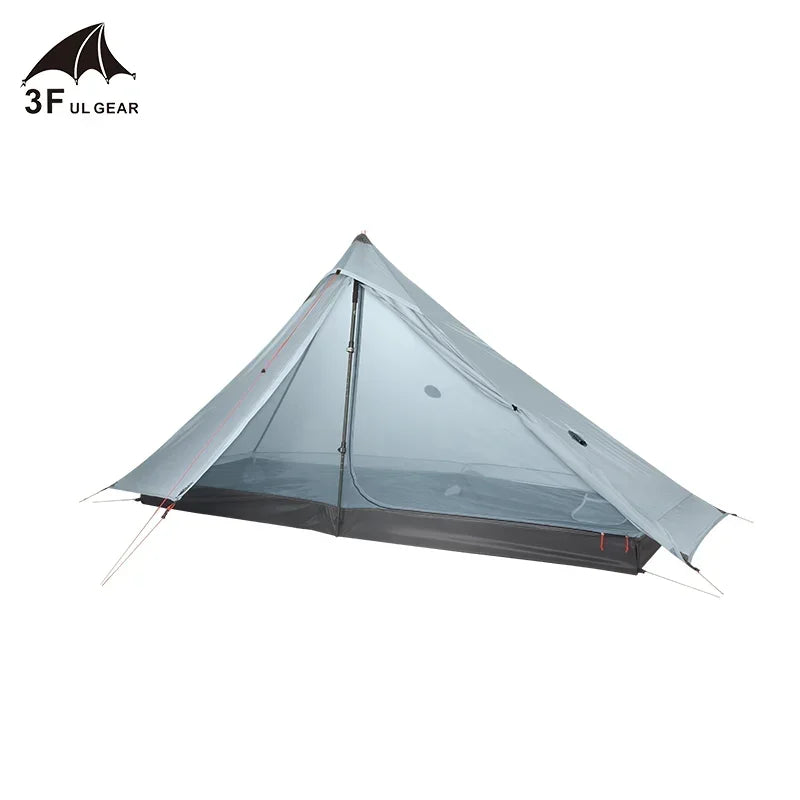 3F UL GEAR Official Lanshan 1 Pro Tent Outdoor One Person Ultralight Camping Tent 3 Season Professional 20D Silnylon Rodless