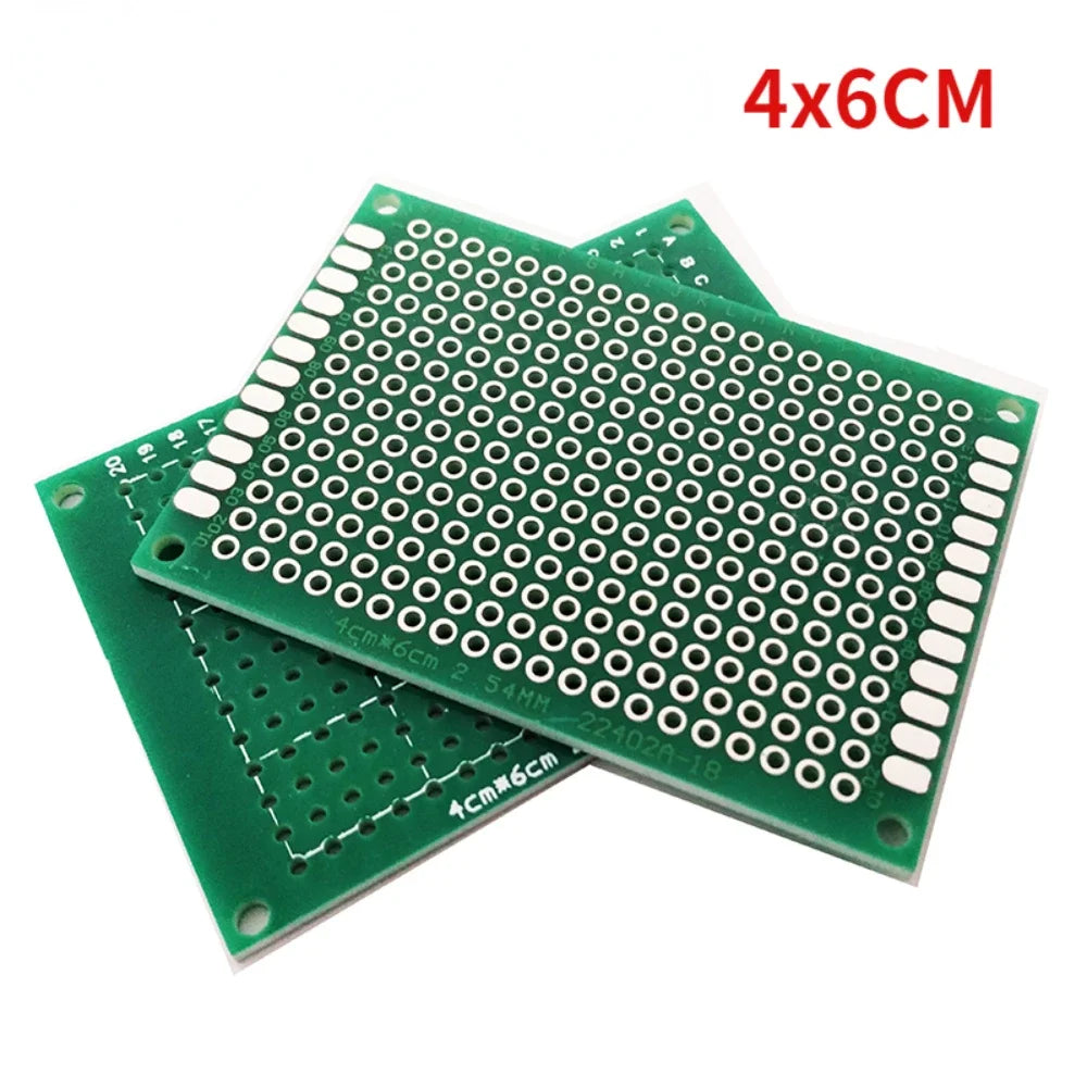 5PCS PCB Board Kit Single Sided PCB 2x8 3x7 4x6 5x7 6x8 10x10 10x15 10x22 12x18 15x20cm Breadboard Plate DIY Soldering Project