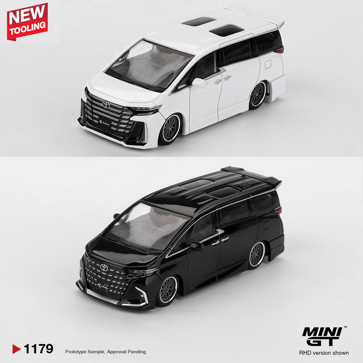 MINIGT 1/64 Toyota Alphard Vellfire 40 KUHL MGT01179-CH Cars Alloy Diecast Metal Model Kids Toys Boys