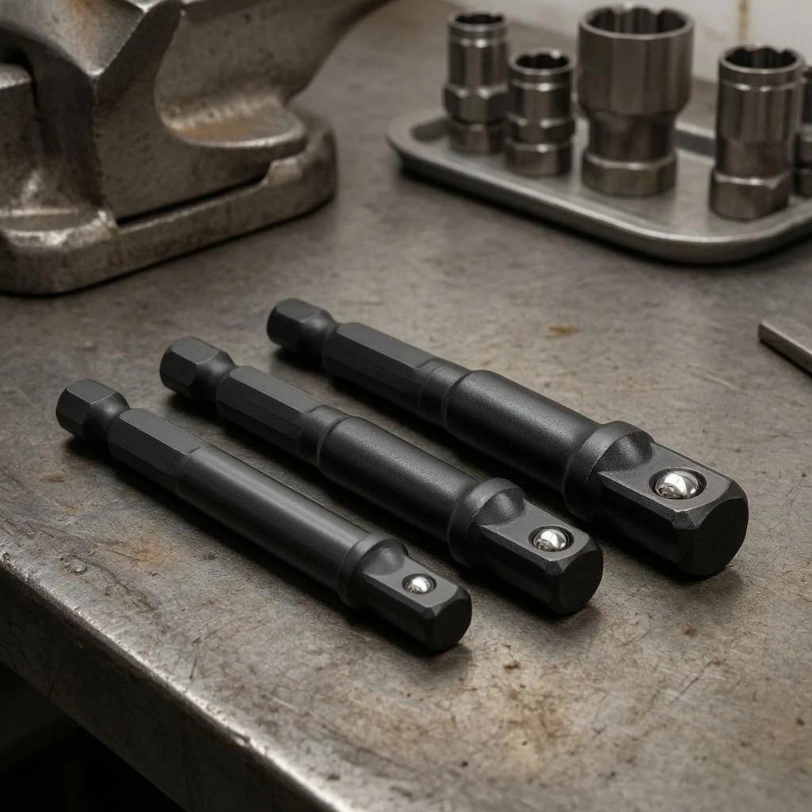 3 Pieces 1/2 Socket Adapter Cr-V Steel 3/8 Socket Adapter Power Tool Accessory Forged Compact for Screwdrivers
