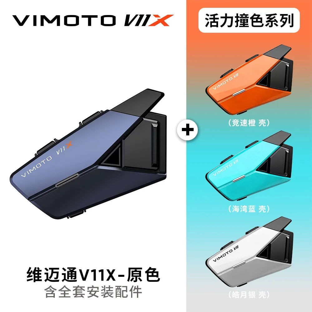 VIMAITONG V10X Helmet Bluetooth Earphones Motorcycle Riding Dedicated Multi-Person Intercom Full Helmet Built-in Headphones