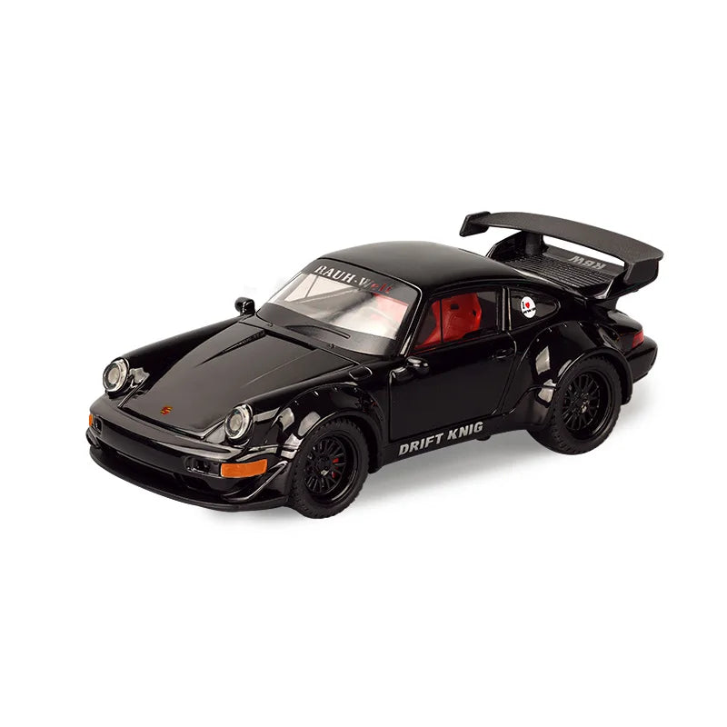1:32 Simulation Porsche 964 Alloy Car Model Ornament Collection, Doors and Engine Cover, Trunk Can Open Supercar