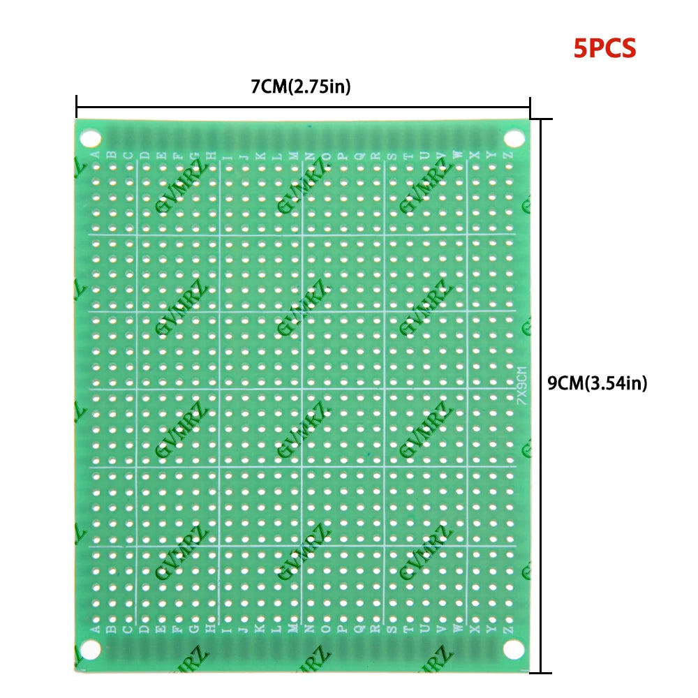 Single Sided Green PCB Prototype Board Universal Through Hole Perfboard for DIY Electronic Projects