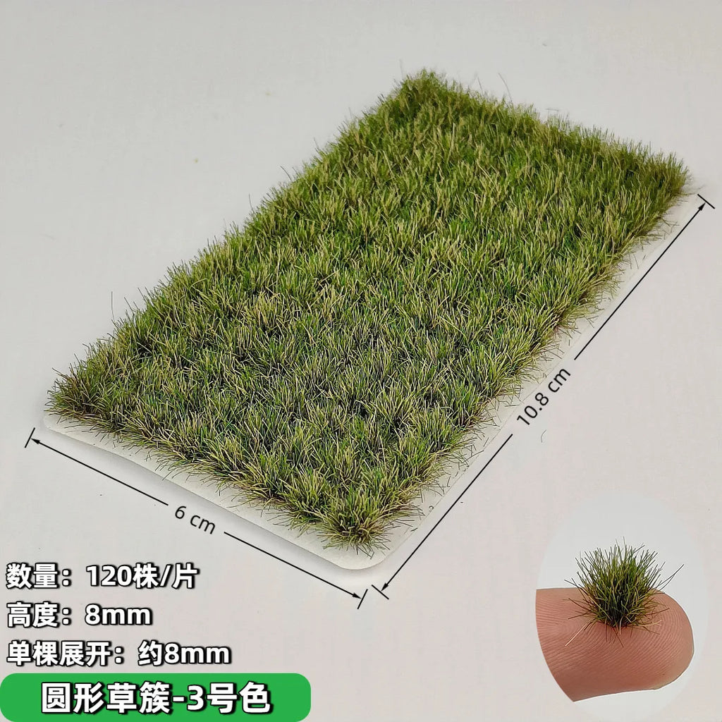 120pcs/box Miniature Grass Cluster Model Kits Vegetation Materials Diy Railway Sand Table Lawn Layout Kit Diorama Accessory
