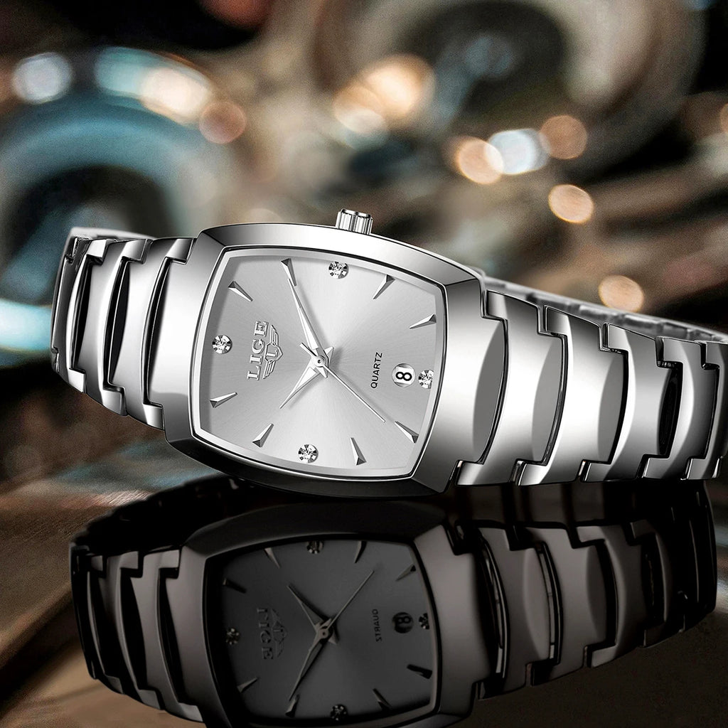 LIGE 2026 new Women's Watch Business Luxury Ladies clock Fashion quartz Simple Watch for Women Gift Women's wristwatch reloj+BOX