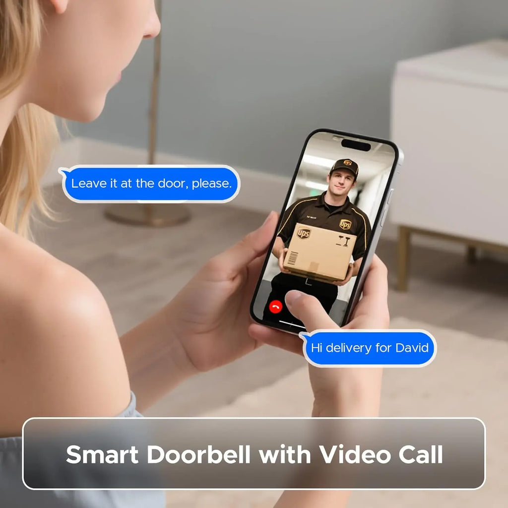 Tuya Wifi Smart Door Lock ‎Camera & Doorbell Multi-Function Fingerprint Lock 5-in-1 Digital Electronic App Control Smart Lock