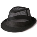 Hip Hop Breathable Mesh Top Hat Solid Color Lightweight Hollow Sun Hat Rolled Brim Sun Protection Beach Jazz Cap Summer Season