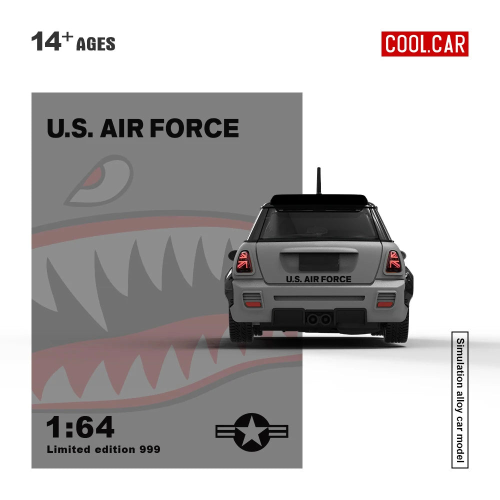 *Pre-order*CoolCar 1/64 Shark Mouth Livery Diecast Alloy Car Model Realistic Mini Vehicle Diorama Scene Collectible Gift Display