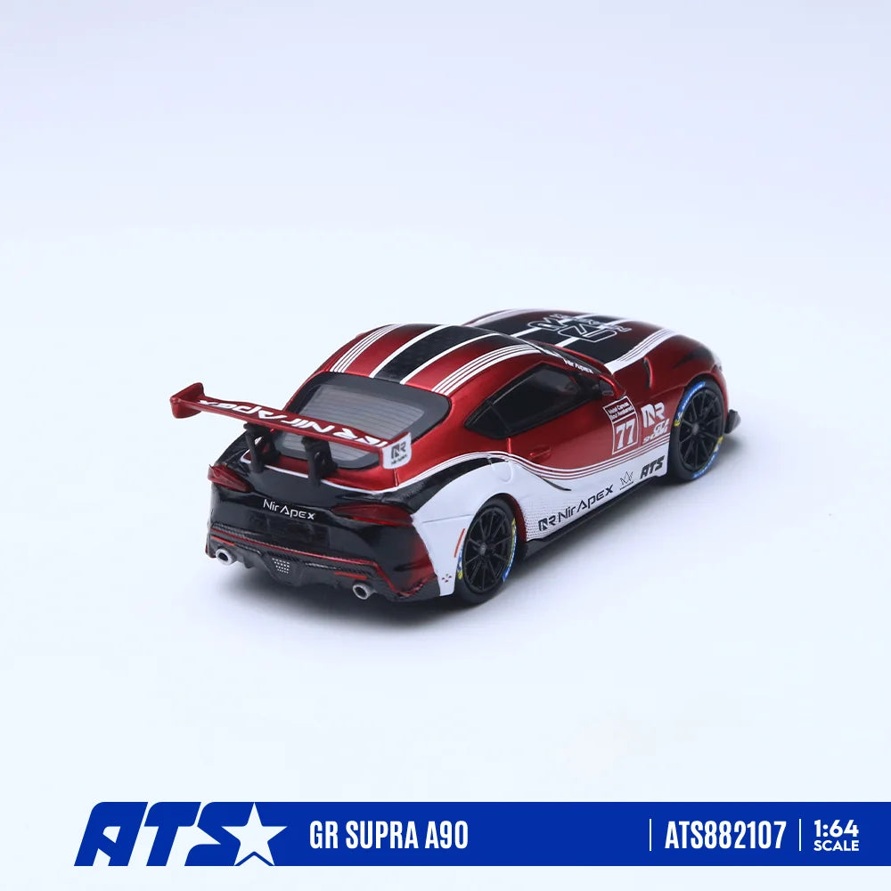 *Pre-order*ATS 1:64 GR SUPRA A90 - Nir Red Hare Simulation Alloy Car Model For Collection Display Gift