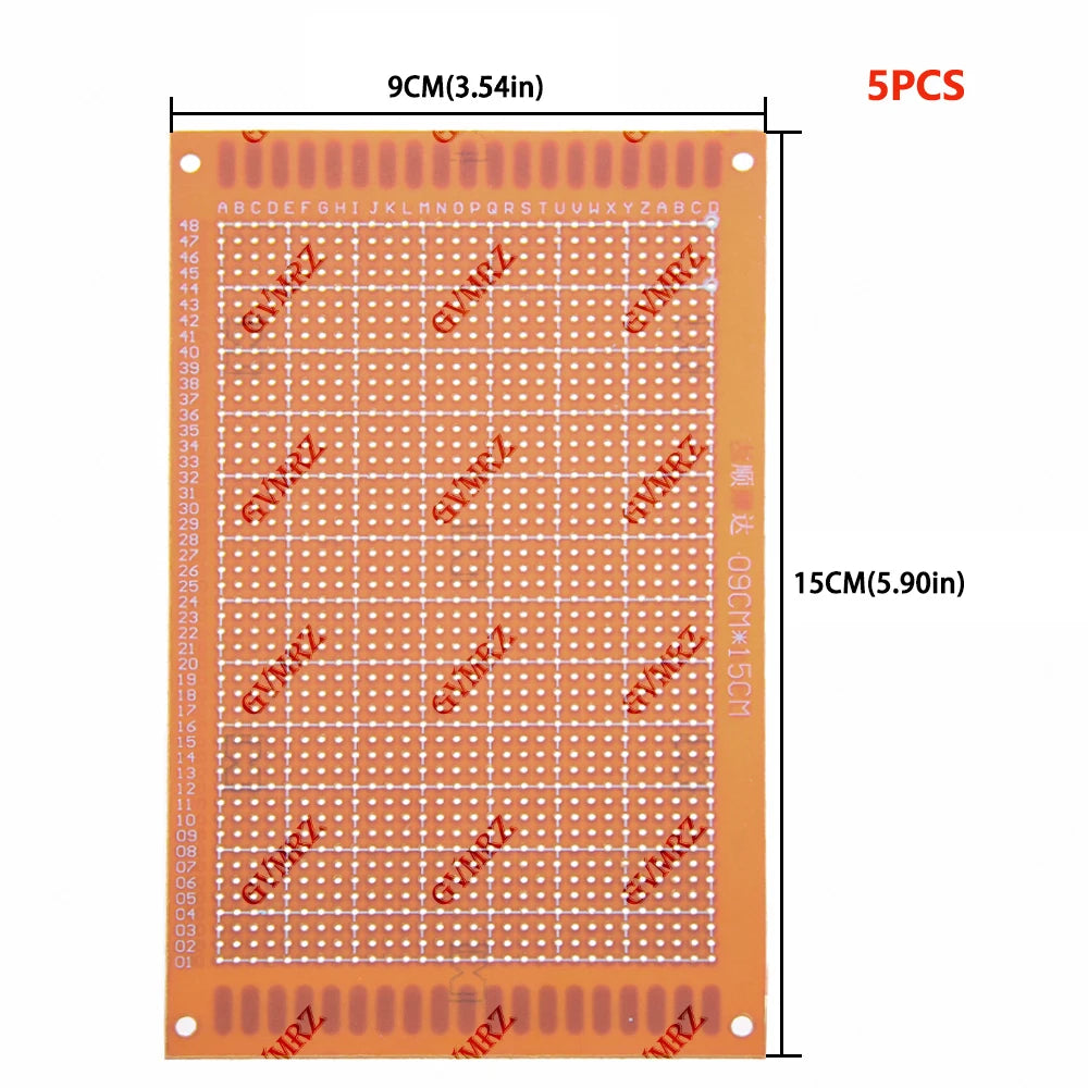 Phenolic PCB Prototype Board Universal Through Hole Perfboard for DIY Electronic Projects