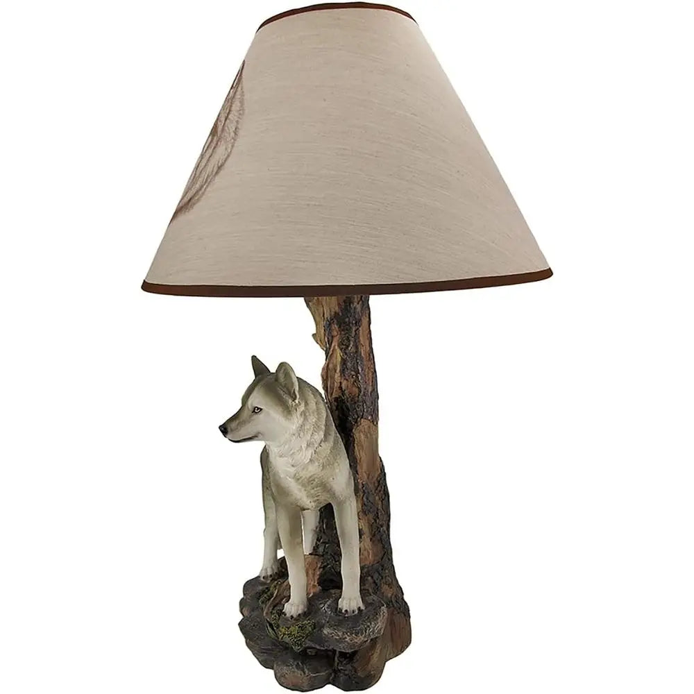 Gray Wooden Twilight-Inspired Table Lamp