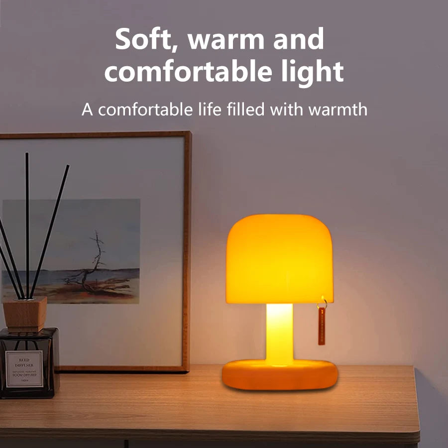 Sunset Lamp Mini Touch Night Light USB C Rechargeable Dimmable Warm Desk Lamp Portable Ambience Mood Light for Bedroom